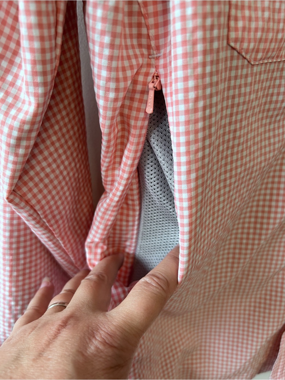 Wind River Women’s Large Pink Gingham Button-Up Shirt Mosquito No Fly Zone LS - Picture 6 of 12